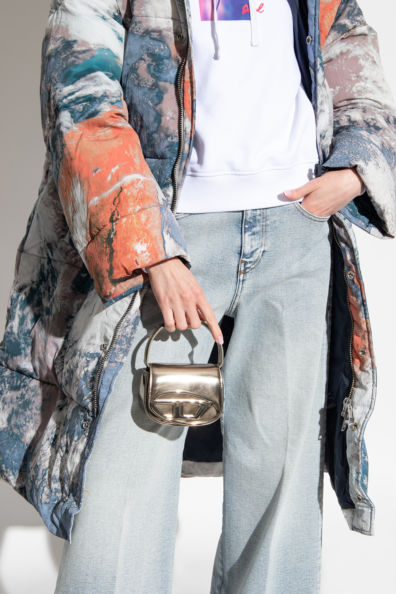 Gold '1DR-XS-S' shoulder bag Diesel - Vitkac France